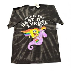 SpongeBob "This Is the Best Day Ever" tie-dye t-shirt. Men’s Medium NWT